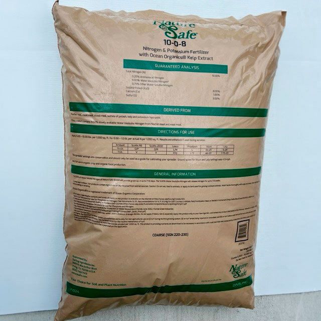 Nature Safe 10-0-8 Coarse with Sea Kelp 50 LB Bag