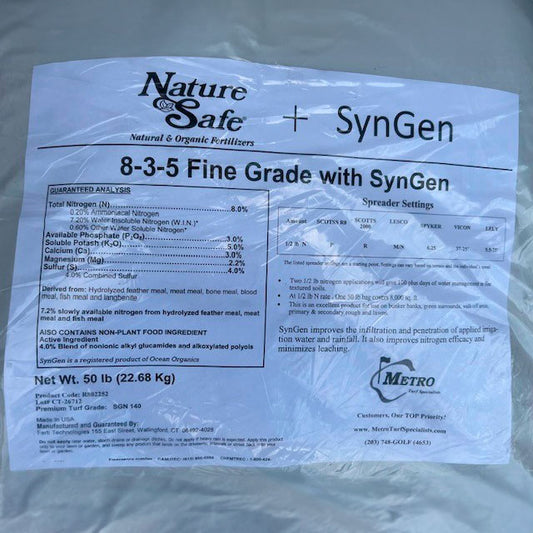 Nature Safe 8-3-5 Fine with SynGen 50 LB Bag